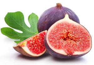 Fig fruits are green, yellow, brown or dark blue, resembling plums