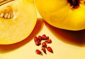 peel the quince and select the seeds