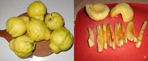 peel and chop the quince