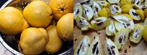 wash and peel the quince