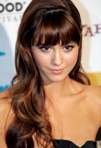Hairstyle with bangs for long hair