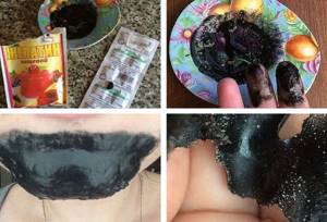 preparing a mask with gelatin and charcoal