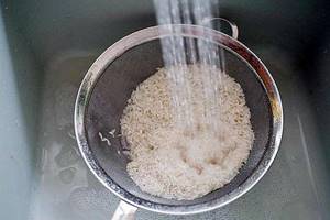 wash and boil rice