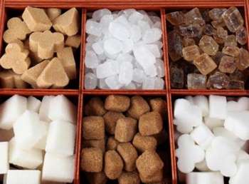 Various sugars on the counter
