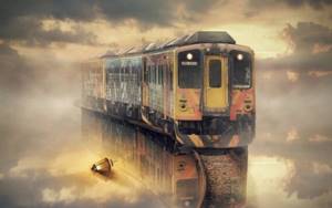 Destroyed train in a dream