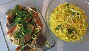 Basmati rice as a side dish for fish