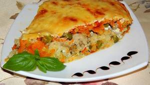 rice casserole with vegetables