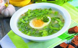 Rice soup with egg