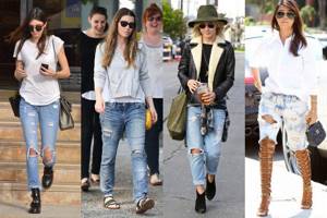 what to wear with ripped boyfriend jeans
