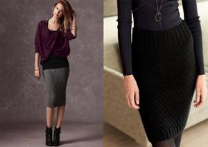 What to wear with a knitted pencil skirt