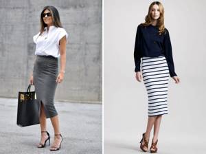 what to wear with a jersey skirt