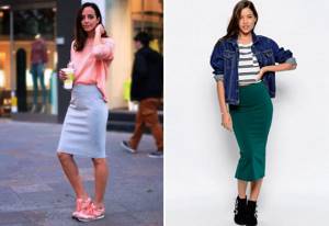 what to wear with a jersey skirt