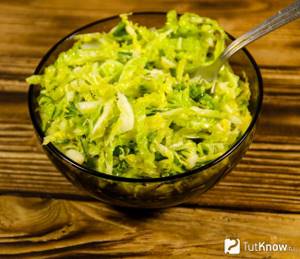 Fresh savoy cabbage salad