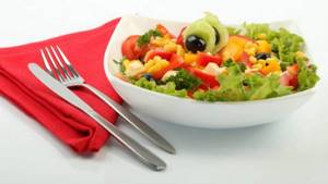 Salad with Jerusalem artichoke