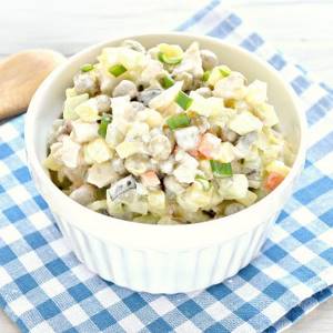 “Stolichny” salad without eggs - recipe with photo