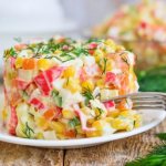 Salads with crab sticks: 15 best recipes