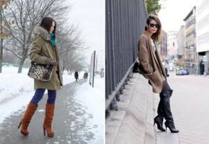 What to wear with tube boots without heels. Clothing combinations 15 