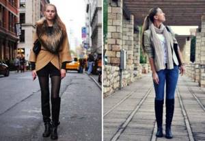 What to wear with tube boots without heels. Clothing combinations 16 