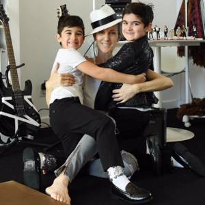 Celine Dion with children