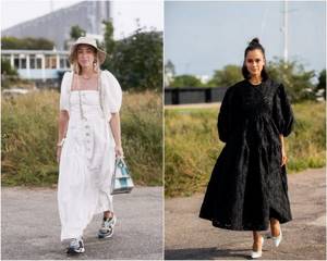 Wide and luxurious: the most fashionable flared dresses of 2020-2021 24