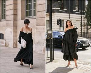 Wide and luxurious: the most fashionable flared dresses of 2020-2021 28