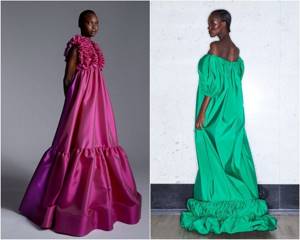 Wide and luxurious: the most fashionable flared dresses of 2020-2021 10