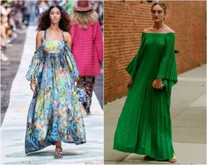 Wide and luxurious: the most fashionable flared dresses of 2020-2021 13