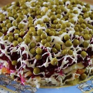 Layered salad “Shprotinka” - recipe with photo