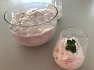 Sour cream with marshmallows