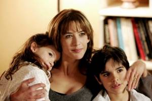 Софи Марсо с дочерью Жюльет и сыном Венсаном