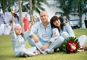 Svetlakov, his second wife Antonina and daughter from his first marriage Nastya