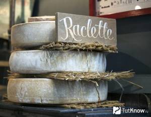 Raclette cheese in storage
