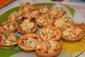tartlets with meat