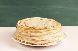 Thin pancakes on water recipe