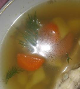 Pike soup with millet