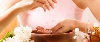 Baths have a good effect on the skin of the hands