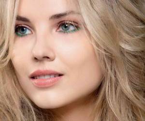 вечерний макияж для зеленых глаз фото блондинка