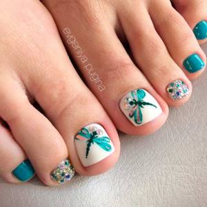 Spring and summer pedicure 2020: 82 photos of new design ideas | 44 