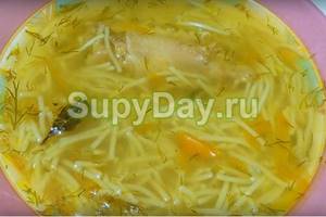 Delicious chicken noodle soup