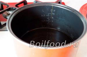 water in the multicooker bowl