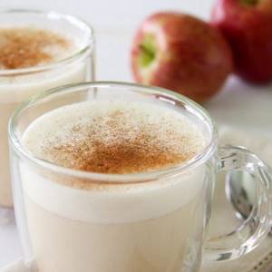 Spiced apple milk latte - recipe with photo