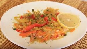 Vegetable julienne - side dish for fish