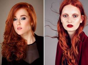winter makeup for redheads