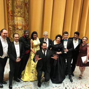 Stars of the world opera stage at the Night at the Bolshoi concert